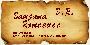 Damjana Romčević vizit kartica